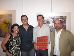 Richard I'Anson (2nd from left), Jimmy Seervai (3rd from left) and friends at the book launch in Sydney