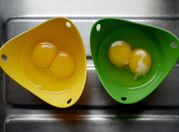 bowls with eggs