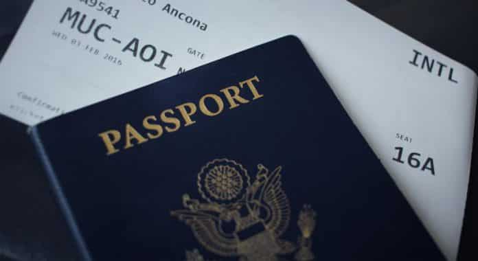 Shield the passport on a vacation