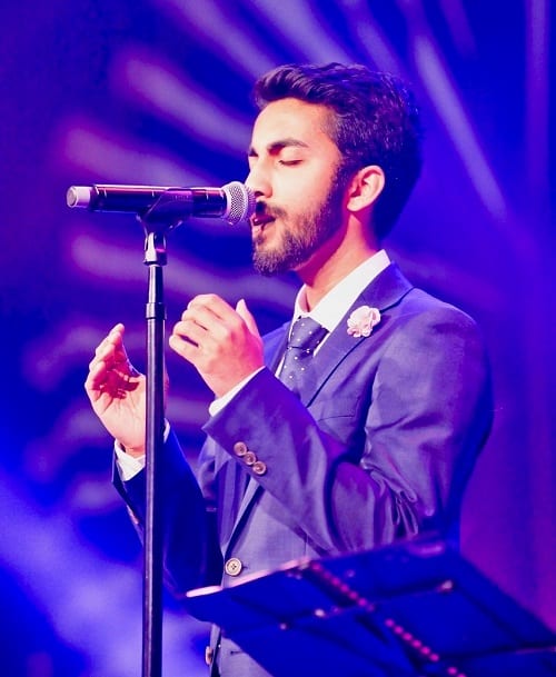 Seen here, performing at the UNSW Law Ball, Sanjay Alapakkam is also the Vice President of the Law Society.