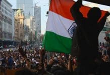 The involved NRI indian protest in melbourne