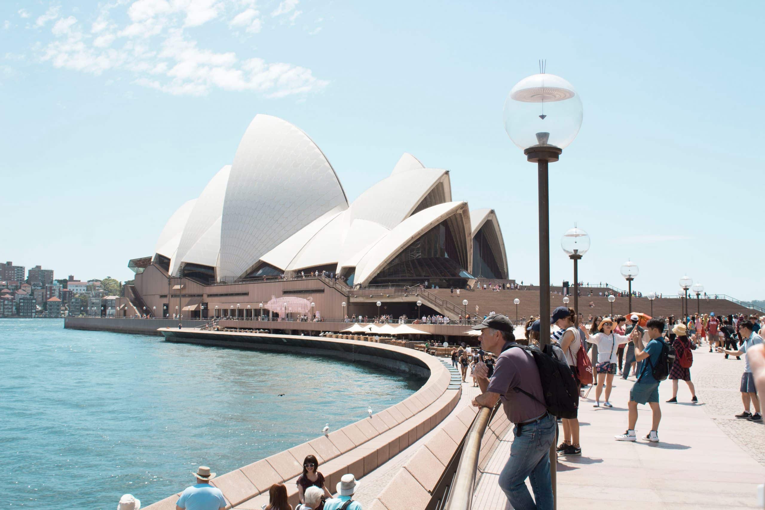 a view of sydney's opera house on an australian summer day