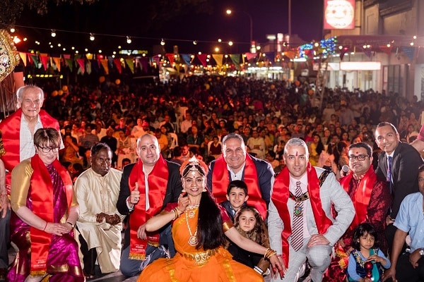 steve christou at diwali celebrations