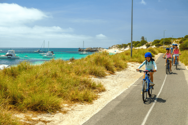 Cycling in Rottnest Island. 